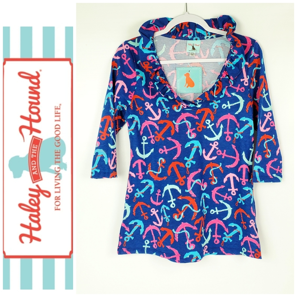 Haley and the Hound Nautica 100% Cotton Tunic so xs